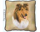 Collie Lap Square Throw Blanket (Woven) (Roughcoat) II