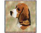 Beagle Lap Square Throw Blanket (Woven)