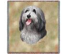 Bearded Collie Lap Square Throw Blanket (Woven)